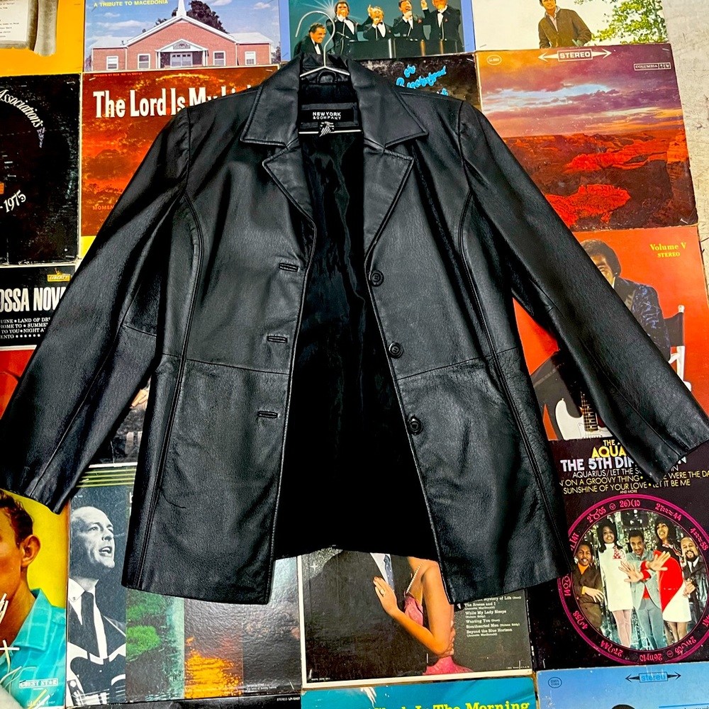 Black Leather Blazer
